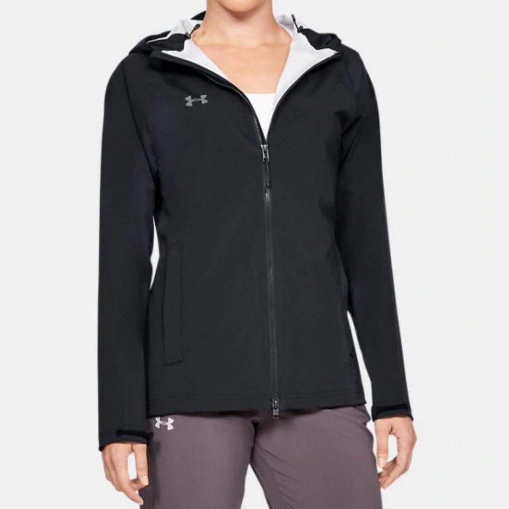 Black Women's UnderArmour Storm Rain Jacket Coat